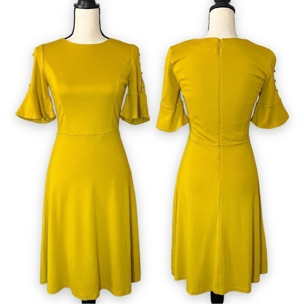 NWT Boden Alexis Golden Fit and Flare Dress sz 2 - Picture 14 of 15